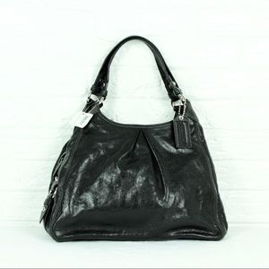 Coach Maggie Black Leather Shoulder Bag w/ dustbag